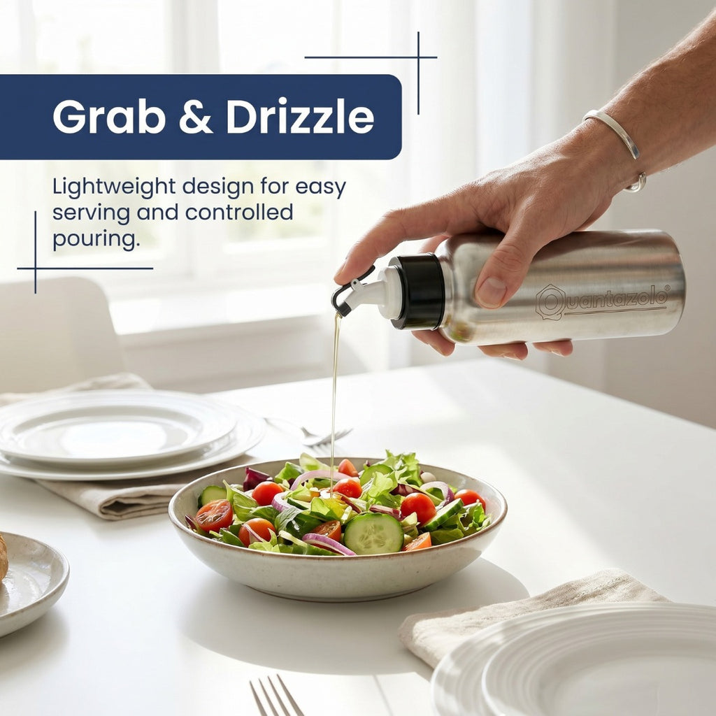 Premium Stainless Steel Oil Dispenser – 750ml Precision Pour Bottle